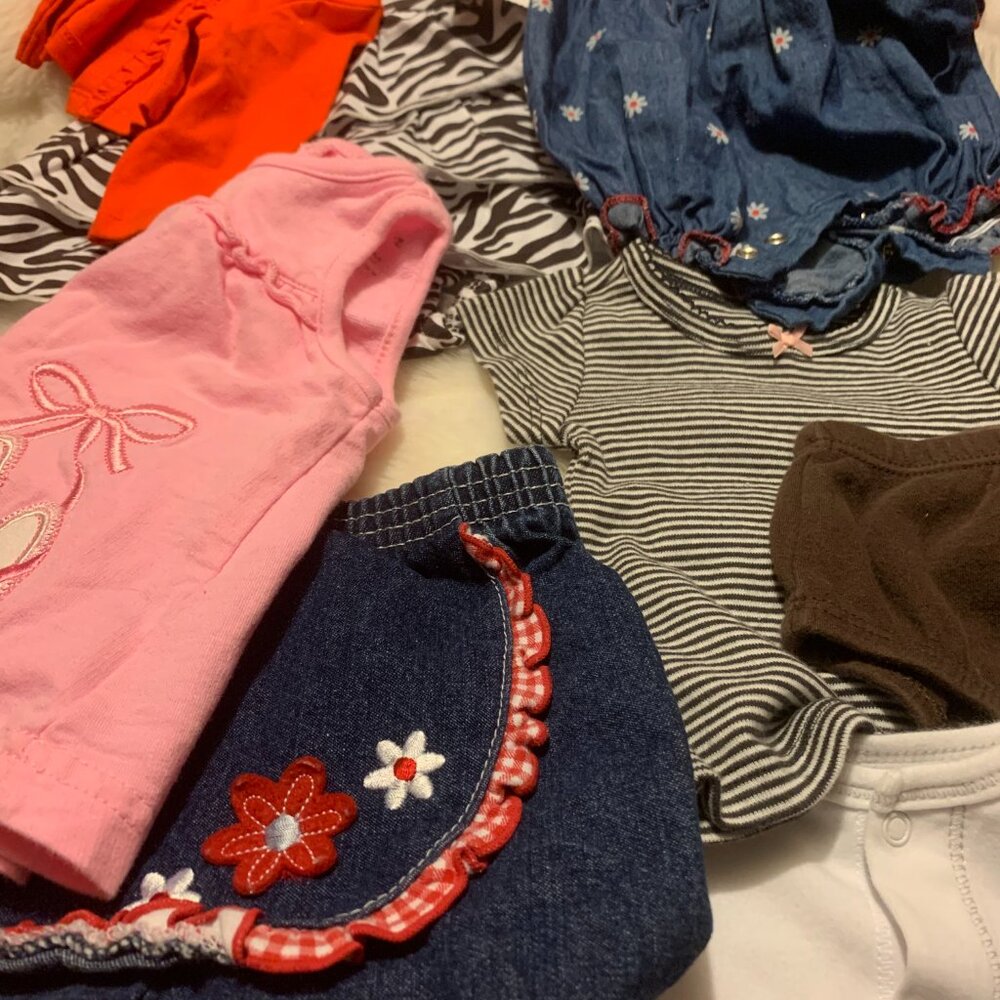 A lot 18 pieces  newborn girls outfits bundle